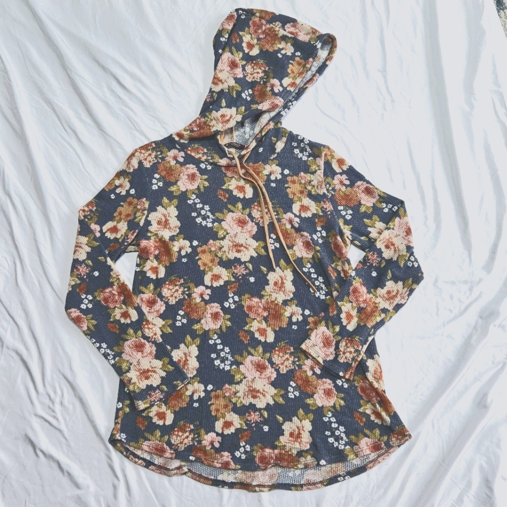 Bombom Floral Waffleknit Lightweight Sweatshirt